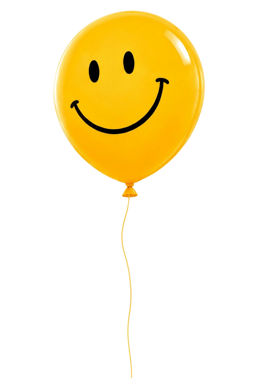 Yellow smiley balloon